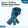 50 cm T5 Mavi Naylon Bobin Dipli Fermuar – Çanta ve Cep Fermuarı ZP0050t5
