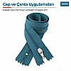 50 cm T5 Mavi Naylon Bobin Dipli Fermuar – Çanta ve Cep Fermuarı ZP0050t5