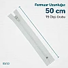 50 cm T5 Beyaz Naylon Bobin Dipli Fermuar – Çanta ve Cep Fermuarı ZP0050t5