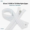 50 cm T5 Beyaz Naylon Bobin Dipli Fermuar – Çanta ve Cep Fermuarı ZP0050t5