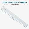 50 cm T5 Beyaz Naylon Bobin Dipli Fermuar – Çanta ve Cep Fermuarı ZP0050t5