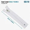 50 cm T5 Beyaz Naylon Bobin Dipli Fermuar – Çanta ve Cep Fermuarı ZP0050t5