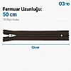 50 cm T5 Kahverengi Naylon Bobin Dipli Fermuar – Çanta, Cep ve Cüzdan Fermuarı ZP0050t5K