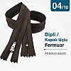 50 cm T5 Kahverengi Naylon Bobin Dipli Fermuar – Çanta, Cep ve Cüzdan Fermuarı ZP0050t5K