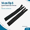 14 cm Tip 5 Naylon Kapalı Uçlu Pantolon ve Etek Fermuarı ZPS0014T5N