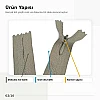 Gizli Fermuar Dokuma Tül Kül Yeşili 22 cm Dipli Elbise, Etek ve Abiye Fermuarı ZPS0022PROMO