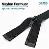 66 cm Tip 10 Siyah Naylon Separe Mont Fermuarı – Açık Uçlu Ceket Fermuarı ZPS0066T10