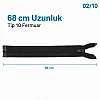 68 cm Tip 10 Siyah Naylon Separe Mont Fermuarı – Açık Uçlu Ceket Fermuarı ZPS0068T10