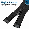 68 cm Tip 10 Siyah Naylon Separe Mont Fermuarı – Açık Uçlu Ceket Fermuarı ZPS0068T10
