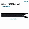 68 cm Tip 10 Siyah Naylon Separe Mont Fermuarı – Açık Uçlu Ceket Fermuarı ZPS0068T10