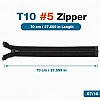 70 cm Tip 10 Siyah Naylon Separe Mont Fermuarı – Açık Uçlu Ceket Fermuarı ZPS0070T10