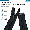 74 cm / 29.134 in T10 #5 Black Nylon Open-End Separating Jacket Zipper – ZPS0074T10