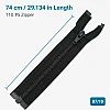 74 cm / 29.134 in T10 #5 Black Nylon Open-End Separating Jacket Zipper – ZPS0074T10