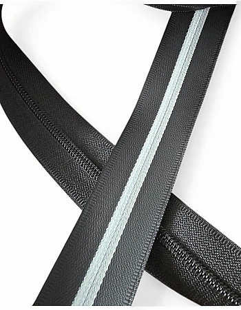 Waterproof White Striped Tape Zipper TPU #3 - SRTSGOT5