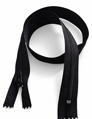 55 cm Siyah T5 Naylon Kapalı Uçlu Fermuar | Cep, Çanta ve Tekstil İçin | ZP0055T5