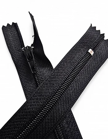 55 cm Siyah T5 Naylon Kapalı Uçlu Fermuar | Cep, Çanta ve Tekstil İçin | ZP0055T5