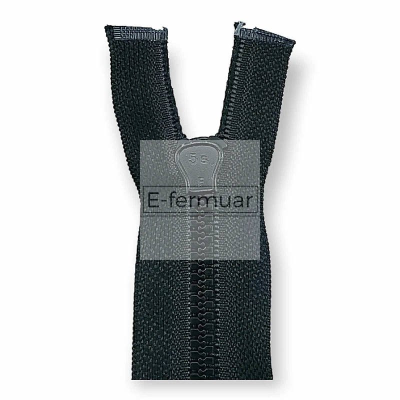 unisex Kemik Fermuar 18 cm T6 Timsah Diş Kapalı Uçlu ZPK0018T6TM