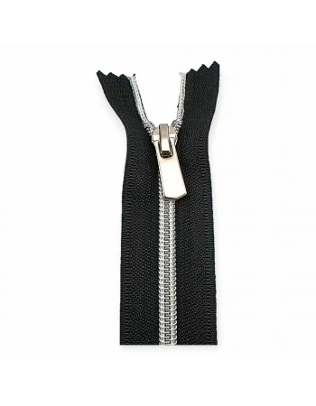 12 cm Tip 10 Naylon Fermuar Metalik Diş Rengi Kapalı Uçlu - Dipli ZPSM0012T10