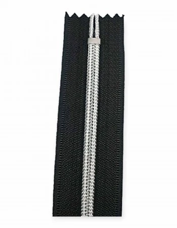 12 cm #5 4,70" Nylon Coil Metallic Teeth Jacket Zipper Close End ZPSM0012T10
