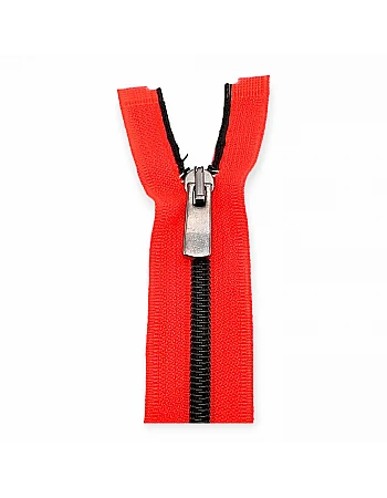 40 cm #5 15,75" Nylon Coil Metallic Teeth Jacket Zipper Open End - Separating ZPSM0040T10