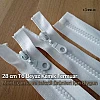 28 cm Kalın Dişli Kemik Fermuar T6 Açık Uçlu - Separe  ZPHSN0028T6