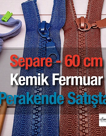 Mont Fermuarı 70 cm T6 Kemik Dişli Açık uclu separe ZPHSN0070T6
