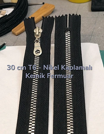 Metal Dişli 30 cm  Fermuar Dipli   ZPS0030T6PROMO