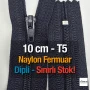 Naylon 10 Cm Cep Fermuarı Dipli -  NC0010T5