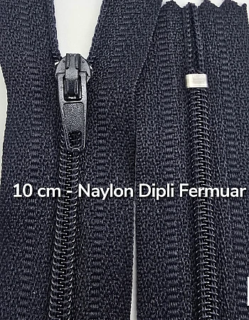 Naylon 10 Cm Cep Fermuarı Dipli -  NC0010T5
