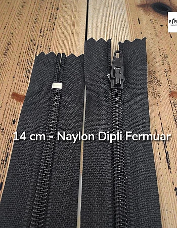 Naylon Cep Fermuarı 14 Cm  Dipli -  NC0014T5