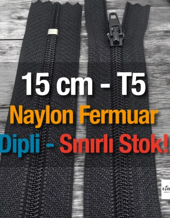  Naylon Cep Fermuarı 15 Cm Dipli -  NC0015T5