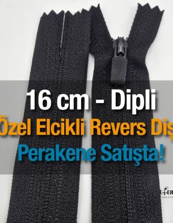  Naylon Cep Fermuarı 16 Cm Özel Elcikli Dipli -  NC0016T5Ö
