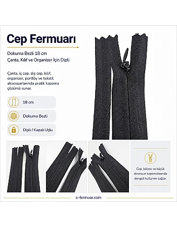 Woven 18 cm Tulle Zipper - NC0018DTUL