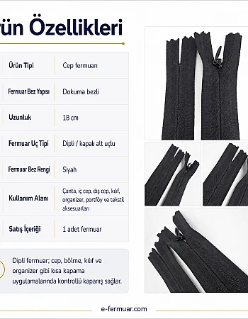 Woven 18 cm Tulle Zipper - NC0018DTUL