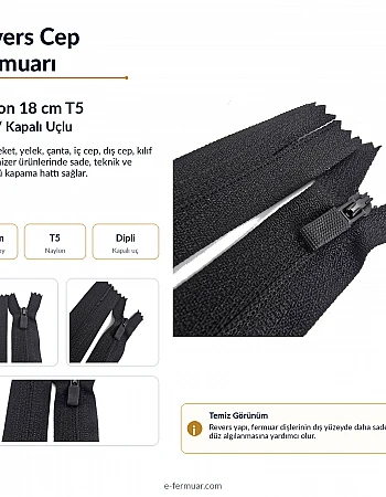 Special Handle 18 cm Nylon Pocket with Zipper Bottom - NC0018T5Ö