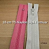 Naylon 18 Cm Cep Fermuarı  -  Dipli - NC0018T5