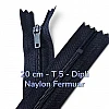 Pantolon ve Etek Fermuarı Naylon 20 cm T5 Kapalı Uçlu NC0020T5Y