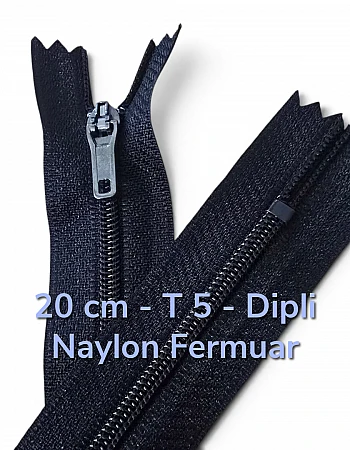 Pantolon ve Etek Fermuarı Naylon 20 cm T5 Kapalı Uçlu NC0020T5Y