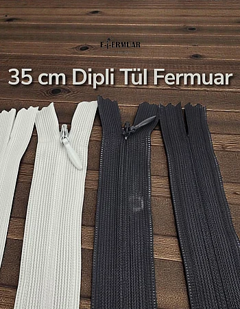 Tulle Zipper with 35 cm Bottom - NC0035TUL