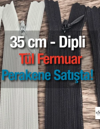 Tül Fermuar 35 cm Dipli -  NC0035TUL