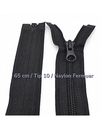 65 cm Naylon Mont Fermuarı | Açık Uçlu Separe Güçlü Kullanım | NC0065T10