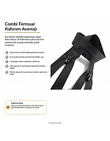 Su Geçirmez Fermuar 69 cm Tpu CombiNC0069SG