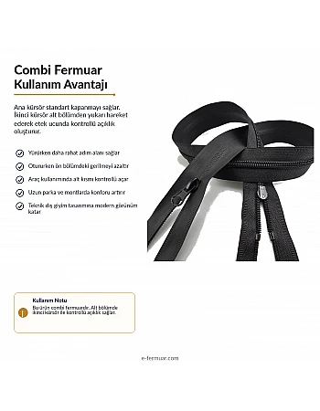 70 cm TPU Su Geçirmez Fermuar | Teknik ve Modern Dış Giyim İçin | NC0070SG