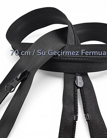 70 cm TPU Su Geçirmez Fermuar | Teknik ve Modern Dış Giyim İçin | NC0070SG
