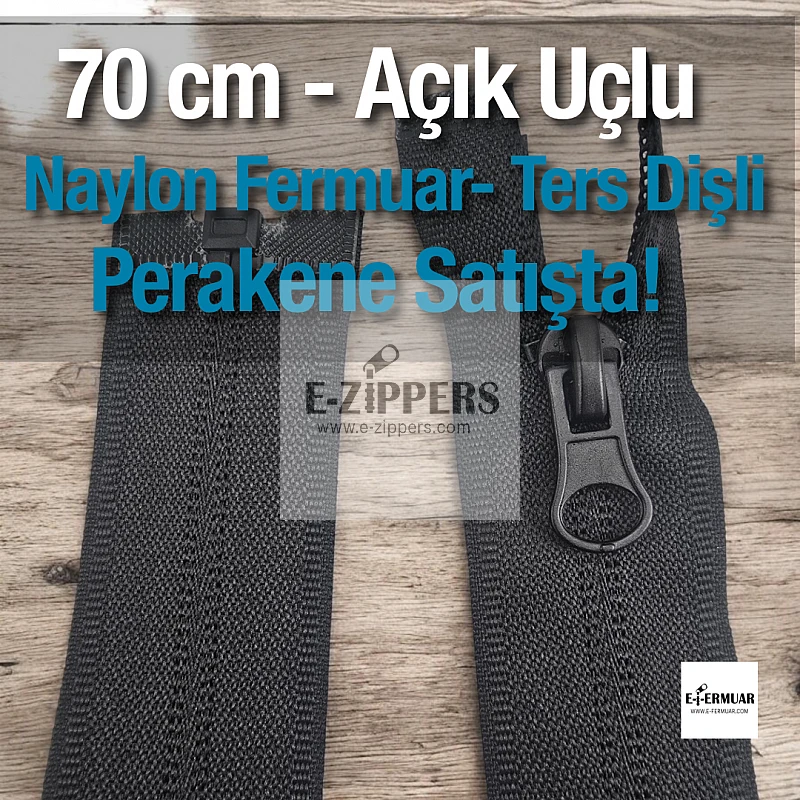 Naylon 70 Cm Mont Fermuarı Açık Uçlu (Separe)  -  NC0070T10