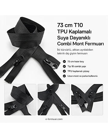  Su Geçirmez Fermuar 73 cm Tpu Combi NC0073SG