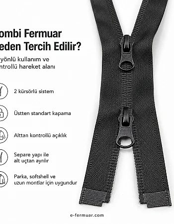  Su Geçirmez Fermuar 73 cm Tpu Combi NC0073SG