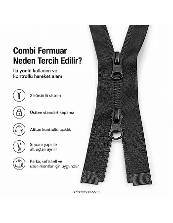  Su Geçirmez Fermuar 73 cm Tpu Combi NC0073SG