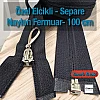 Naylon Özel Elcikli Ferace Fermuarı 100 Cm  Açık Uçlu (Separe)  -  PR00100T10