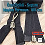 Naylon Özel Elcikli Ferace Fermuarı 100 Cm  Açık Uçlu (Separe)  -  PR00100T10